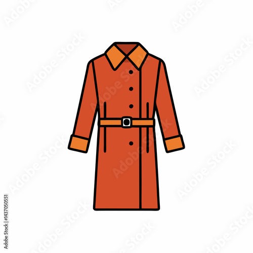 red jacket isolated on white background
