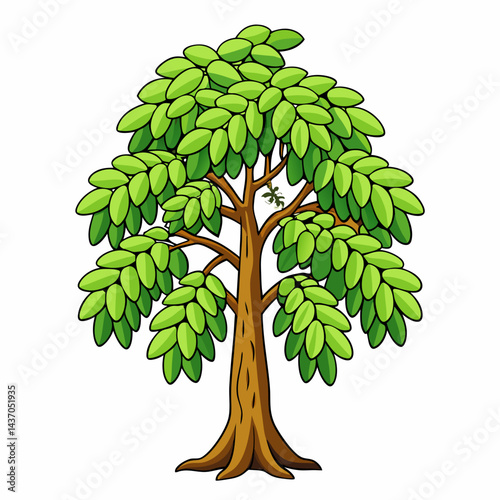 vector tree isolated on white background