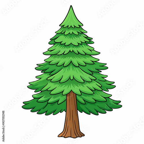 christmas tree isolated on white