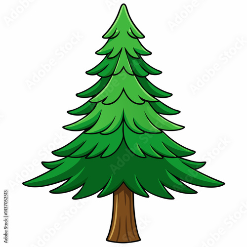 christmas tree isolated on white