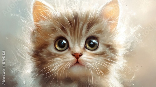Adorable kitten portrait