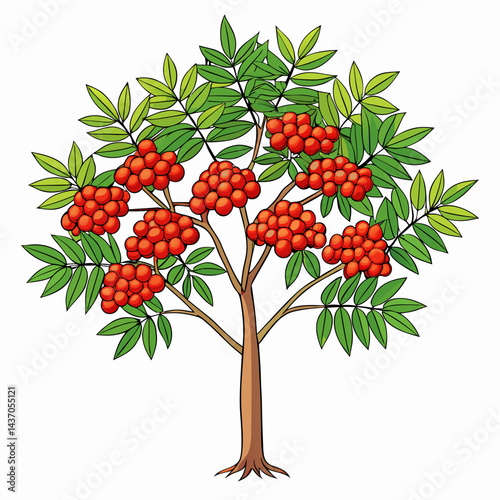 rowan tree with berries