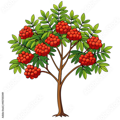 rowan tree with berries