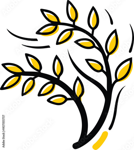 Famous Healing and Fruit Trees  Logos, Icons, and Illustrations 