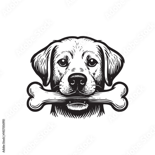 dog bites bone