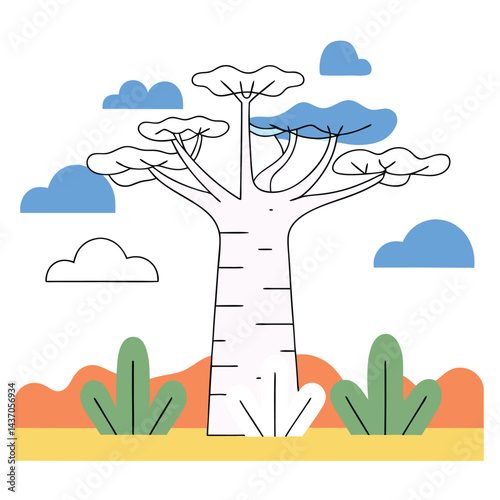Famous Healing and Fruit Trees  Logos, Icons, and Illustrations 