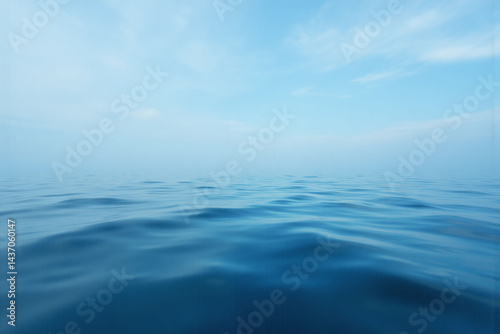 Wallpaper Mural blurry image of the ocean with a blue sky in the background Torontodigital.ca