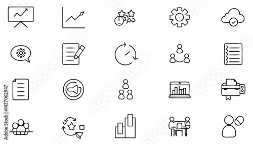 devops  agile  scrum line icons big set  plan  pro (1).eps