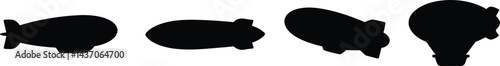 blimp silhouette vector.