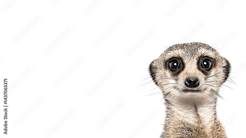 Fototapeta premium A baby giraffe with a big smile on its face
