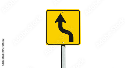 yellow road sign with exclamation mark