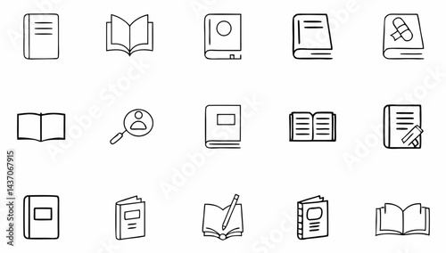 e book icon pictogram set illustration  diferent b (1).eps