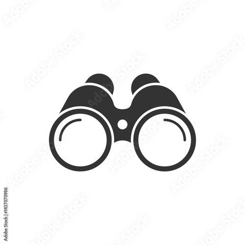 Binoculars vector icon illustration design isolated on white