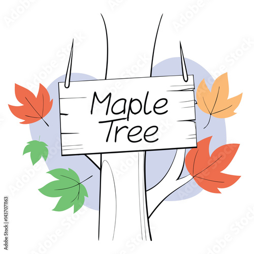 Ancient Sacred Trees and Famous Trees Icons for Stock Photos