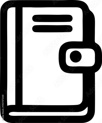 Diary with a buttonlike lock