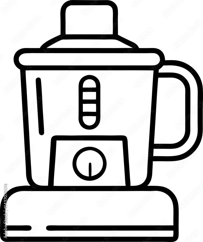 illustration of a food-processor illustration of a food-processor