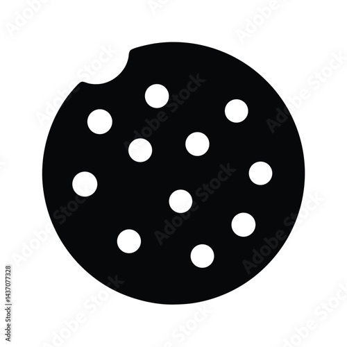 Cookie Stencil Icon Vector Illustration
