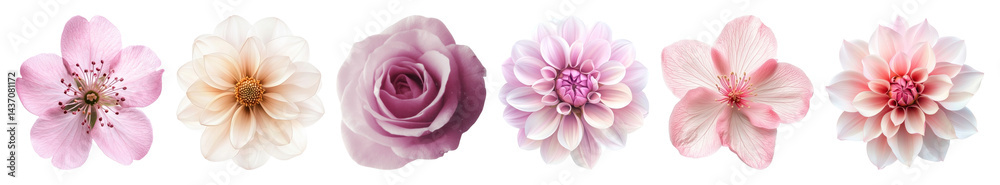 PNG Elegant pastel floral arrangement, element set on transparent background PNG Elegant pastel floral arrangement, element set on transparent background
