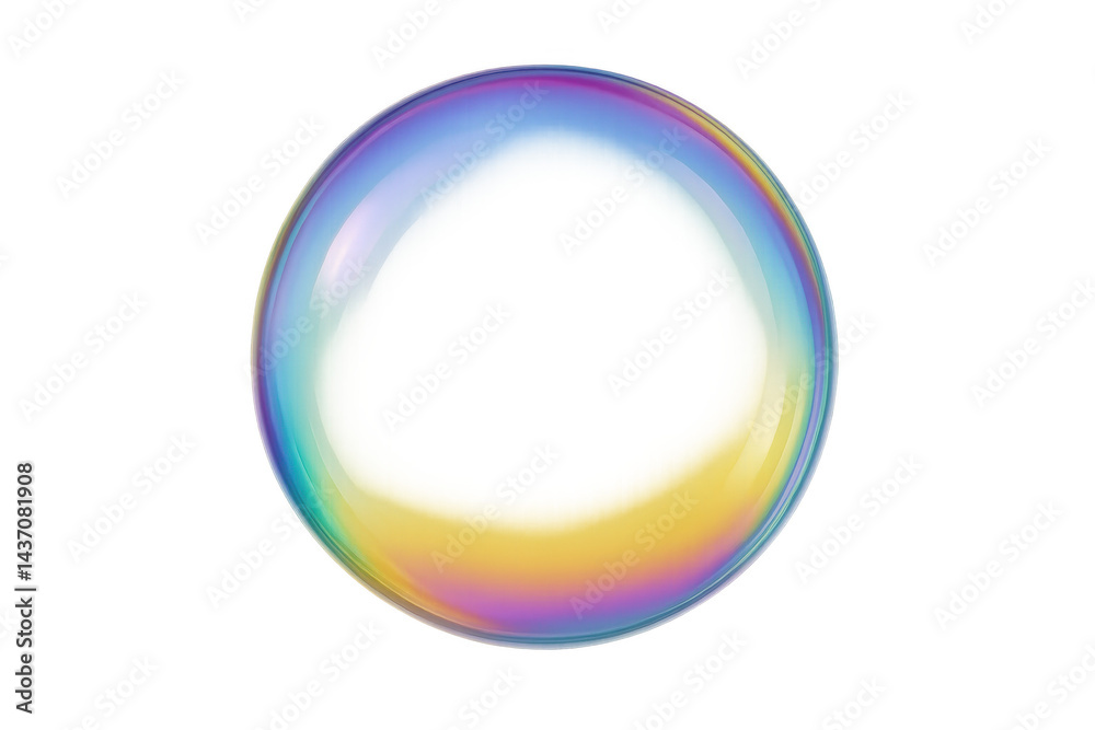Obraz premium A colorful soap bubble with a shiny, iridescent surface and circular shape.