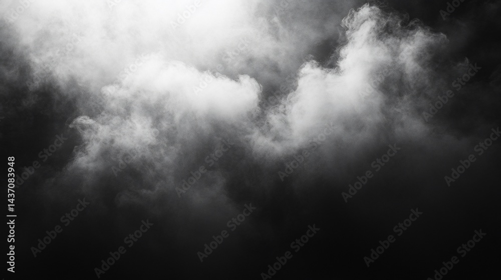 Fototapeta premium Ethereal fog drifts through the night