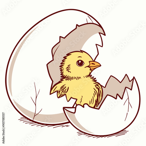 A bird come out from aegg