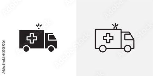 Ambulance vectors icons pack for apps and Ui Ux desigs