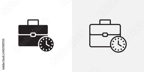 Office time vectors icons pack for apps and Ui Ux desigs