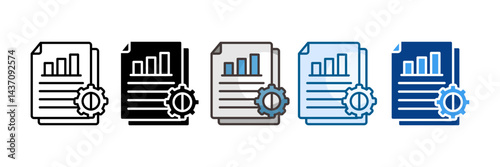 File Management Icon Set Multiple Style Collection