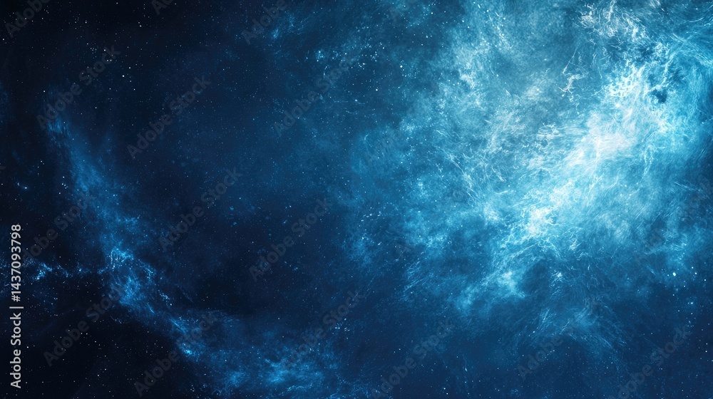 Fototapeta premium A Stunning Cosmic Background Featuring Ethereal Shades of Blue and Turquoise with a Starry Texture