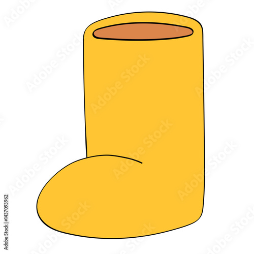 single rain boot doodle illustration