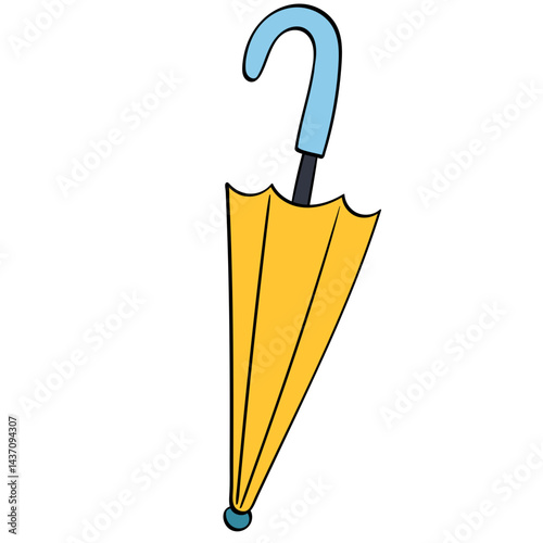 umbrella closed doodle illustration