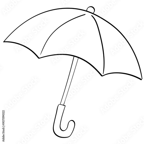 umbrella open doodle illustration