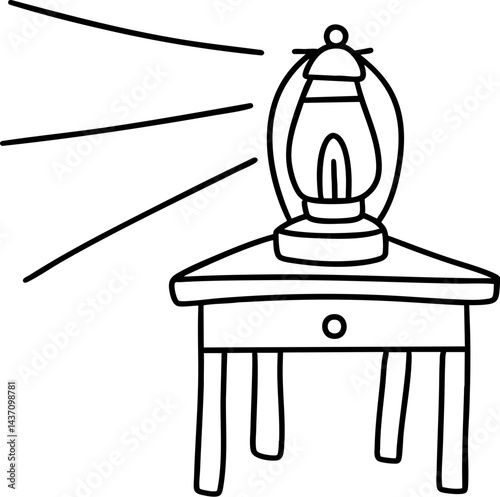 vintage lantern illuminates wooden table creating warm and inviting atmosphere perfect for western Halloween theme