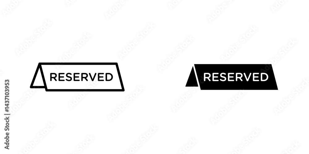 Obraz premium Reservation table flat simple vector icons illustration set.
