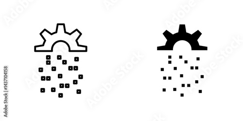 Digital transformation flat simple vector icons illustration set.