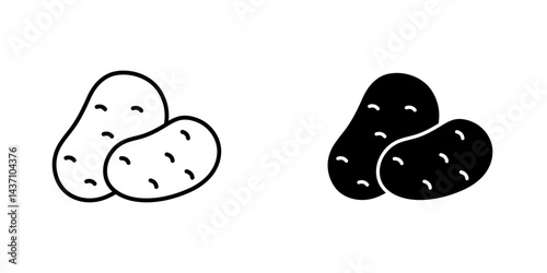 Potato flat simple vector icons illustration set.