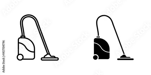 Vacuum cleaner flat simple vector icons illustration set.