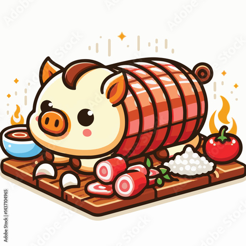 food, pork, meat, cuisine, cooking, background, delicious, roasted, cooked, suckling pig, table, snack, skin, ingredient, fresh, plate, crispy, filipino, pig, healthy, traditional, rice, restaurant, d