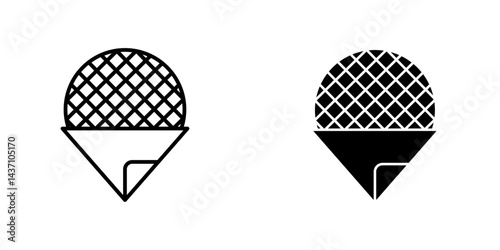 Stroopwafel flat simple vector icons illustration set.