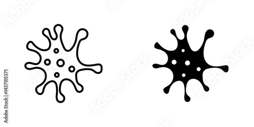 Bacteria flat simple vector icons illustration set.