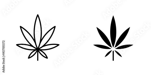 Cannabis flat simple vector icons illustration set.