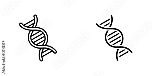 DNA flat simple vector icons illustration set.