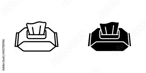 Box tissue flat simple vector icons illustration set.