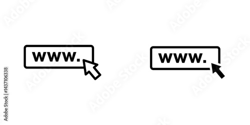 Url flat simple vector icons illustration set.