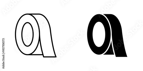 Tape flat simple vector icons illustration set.