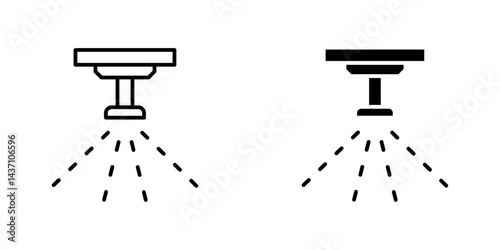 Sprinkler flat simple vector icons illustration set.