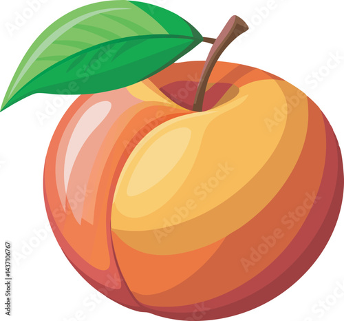 A vibrant vector art illustration of mamoncillo and nectarine fruits, showcasing rich colors, realistic textures, and a fresh tropical vibe.