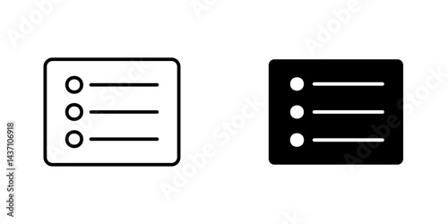Menu list button flat simple vector icons illustration set.