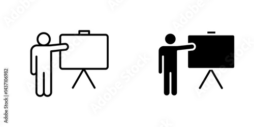 User chalkboard flat simple vector icons illustration set.