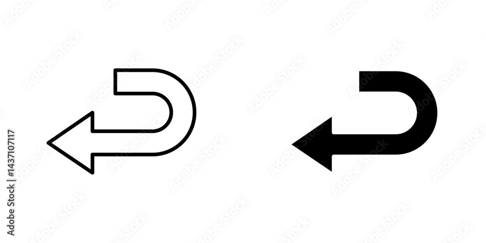 Send back flat simple vector icons illustration set.